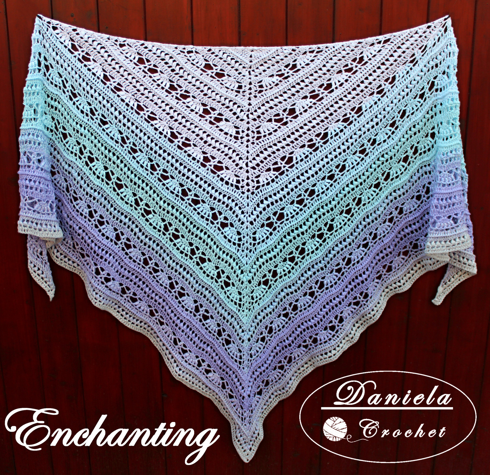 NÁVOD na háčkovaný šátek ENCHANTING od Daniela Crochet deky šátky