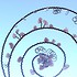 Drátovaná dekorace Mandala Křišťál+růženín