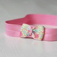 Čelenka pro newborn - květinková mašlička