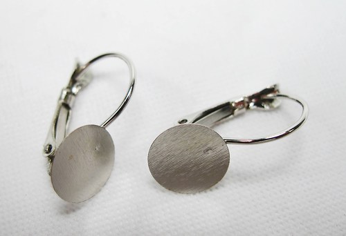 Náušnice PLATINA s ploškou 10mm (1pár)