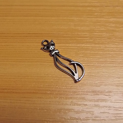 Kočička -  starostříbro - 34mm x 12mm