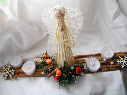adventní svícen- anděl se skořicí adventní svícen- anděl se skořicí