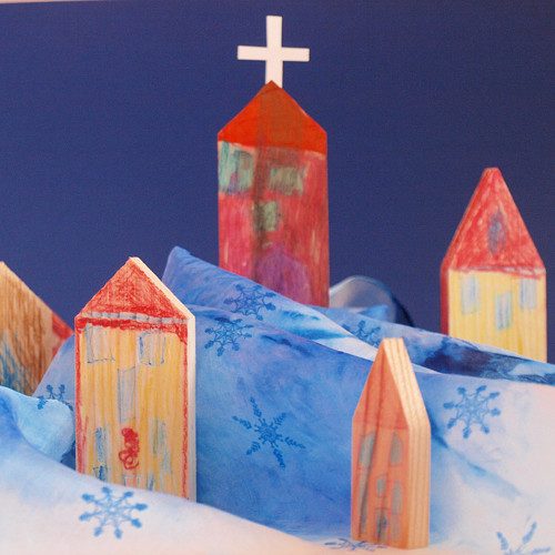 Hedvábný šátek Cesta na Půlnoční, 90 x 90 cm Hedvábný šátek Cesta na Půlnoční, 90 x 90 cm