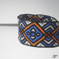 modro-oranžový náramek