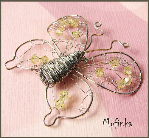 Motýl z kolekce Butterfly- citronový