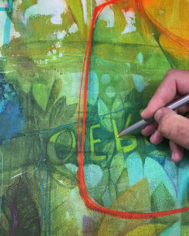 Vireo / originální obraz - 50x50cm — video
