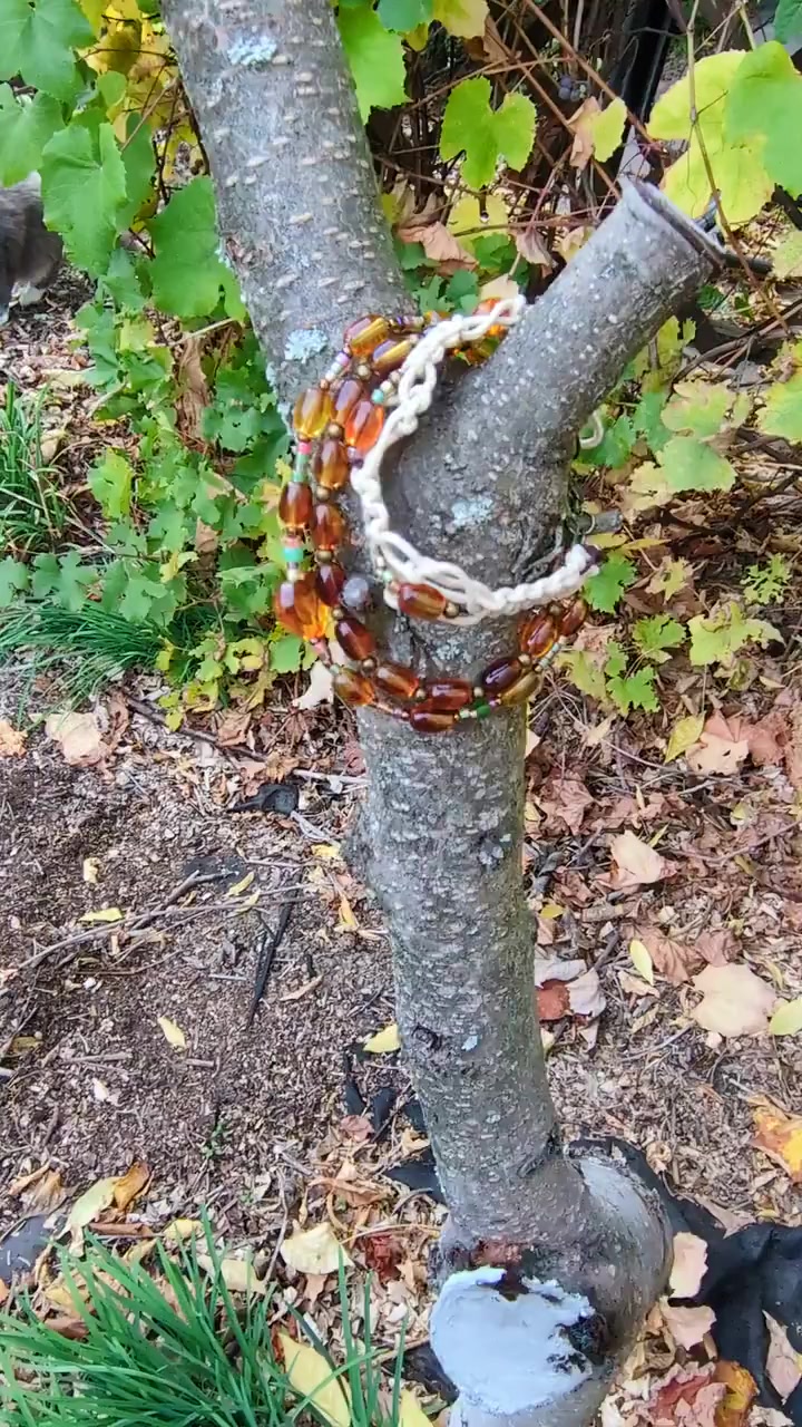 Vrstvený boho náramek Podzimní les — video