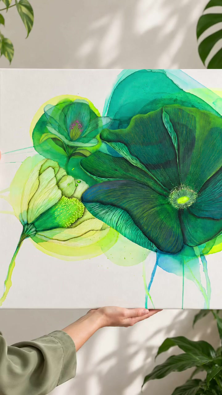 Whisper / originální obraz - 50x50cm — video