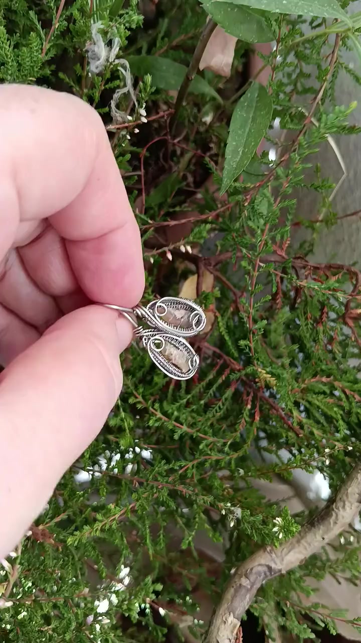 Náušnice s drahým etiopským opálem wire wrapping — video