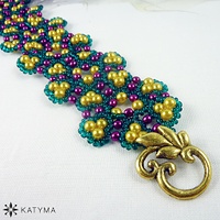 Náramek krajka ze zlatých perel