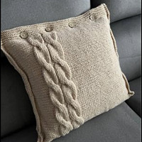 Pletený povlak na polštář 45-50x45-50 cm