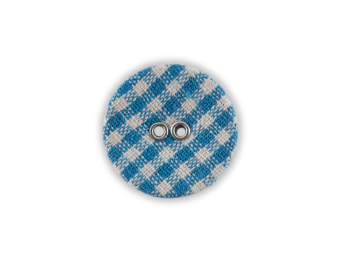 Potažené knoflíky / modré buttonky, velikost 34"