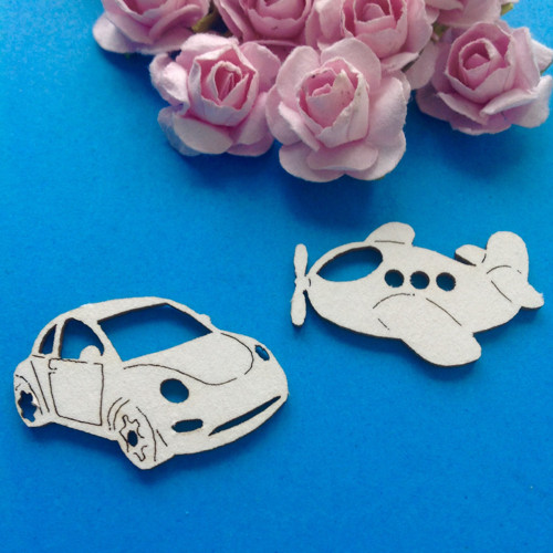 Dekorace-mini 2 ks , chipboard (CHD) — foto 1