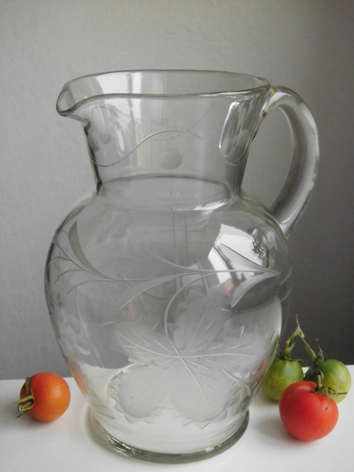 Art deco broušený džbán (v. 21 cm) — foto 1