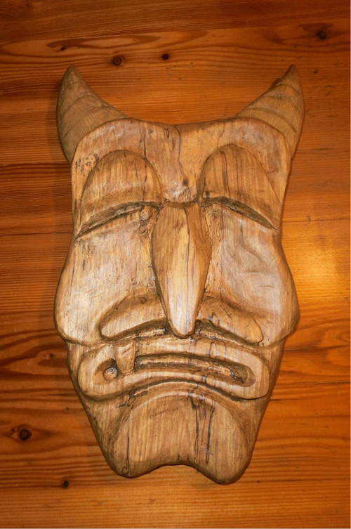 Čert - maska, 50cm, interiér