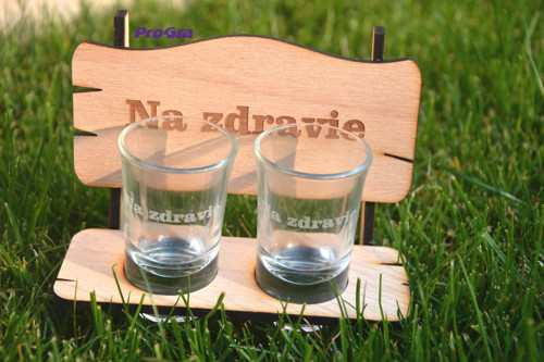 Na zdraví - lavička se štamprlíky - dárkový set
