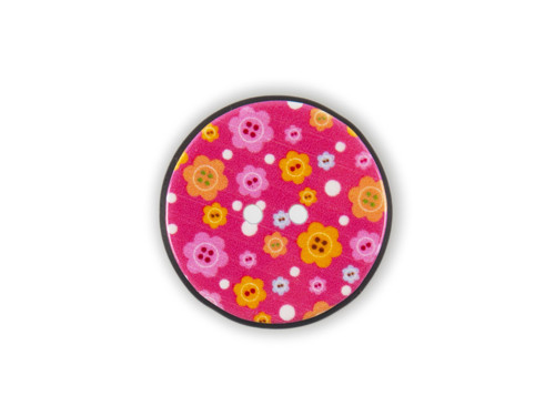 Knoflík dvojdírkový - růžový, velikost 40"