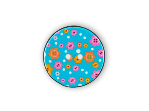 Knoflík dvojdírkový - modrý, velikost 40"