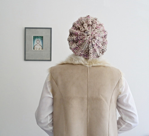 Pletený baret — foto 1