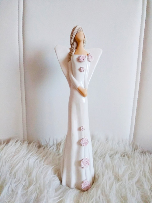 Anděl 36 cm - Růžička