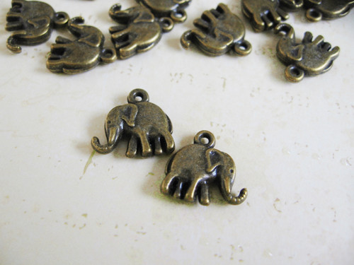 Přívěsek slon starobronz, 12x14mm, 2ks