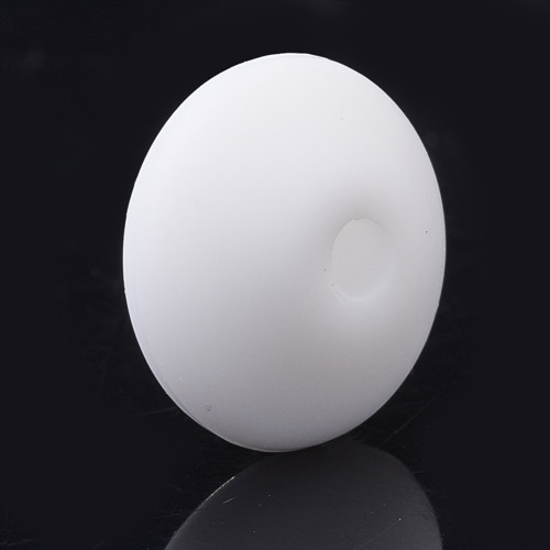 Silikonové korálky DISK 12mm (4ks) - white — foto 1