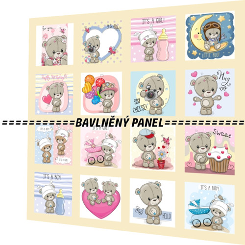 Bavlněný panel /i na pexeso/ 35 x 35 cm