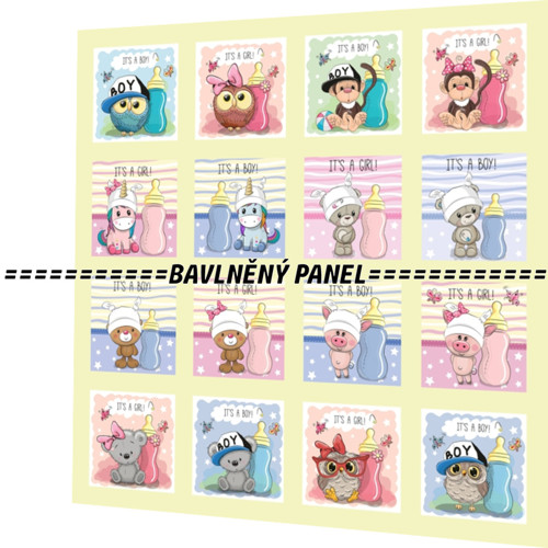 Bavlněný panel /i na pexeso/ 35 x 35 cm — foto 1