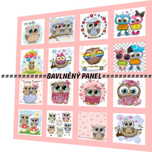 Bavlněný panel /i na pexeso/ 35 x 35 cm