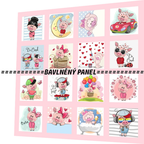 Bavlněný panel /i na pexeso/ 35 x 35 cm