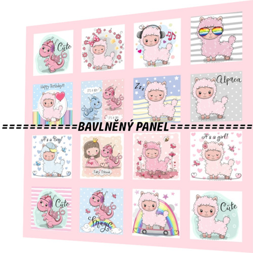 Bavlněný panel /i na pexeso/ 35 x 35 cm — foto 1