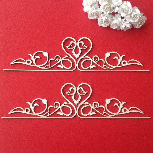 Dekorace 18 x 4,2 cm ,chipboard ,sada — foto 1