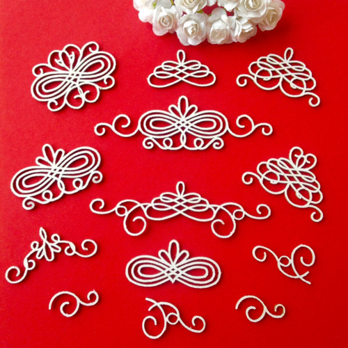 Dekorace 13 ks ,chipboard ,sada — foto 1