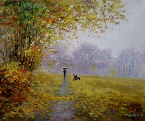 Podzimní den - orig. olej — foto 1