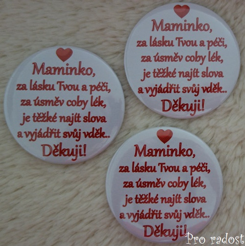 Zrcátko Maminko za lásku Tvou..