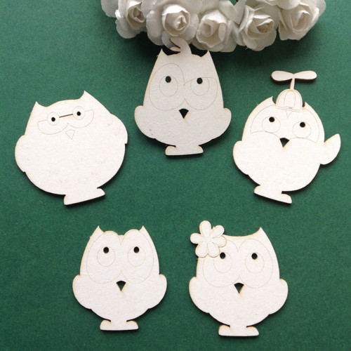 Dekorace 5 ks ,chipboard (CHD)