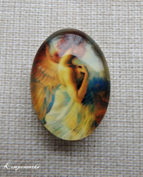 Skleněný kabošon 13x18mm 1kus