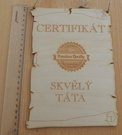 Skvělý táta - dřevěná dekorace