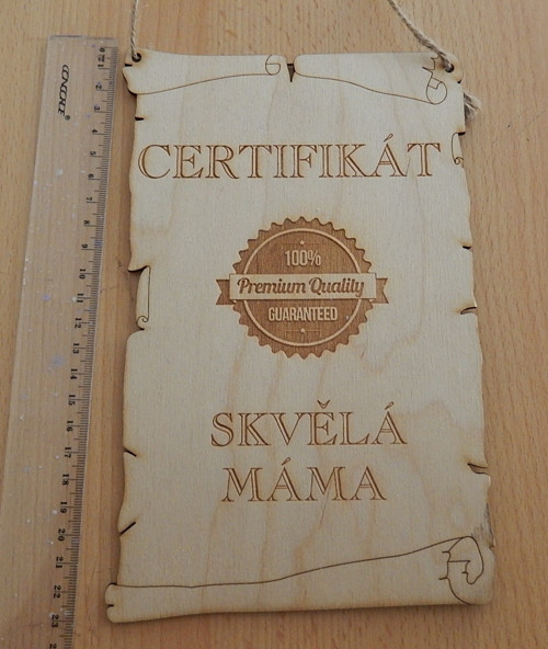 Skvělá máma - dřevěná dekorace
