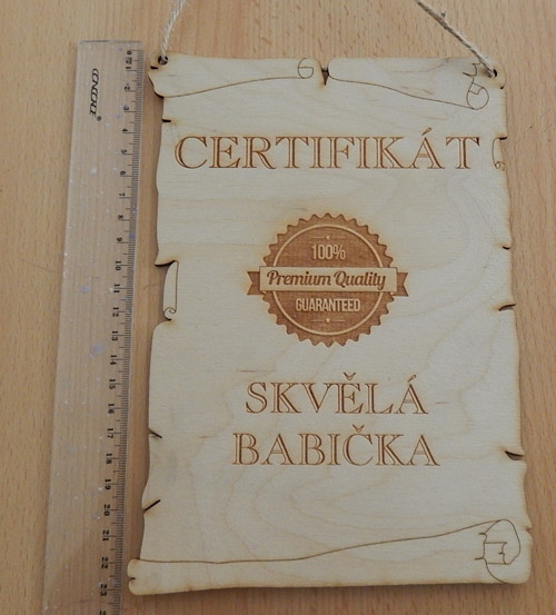 Skvělá babička - dřevěná dekorace