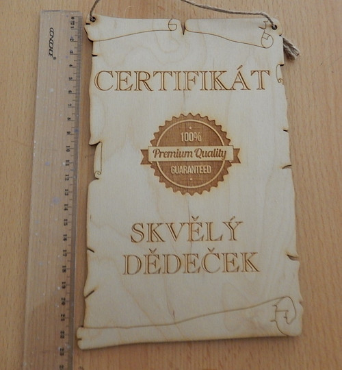 Skvělý dědeček - dřevěná dekorace