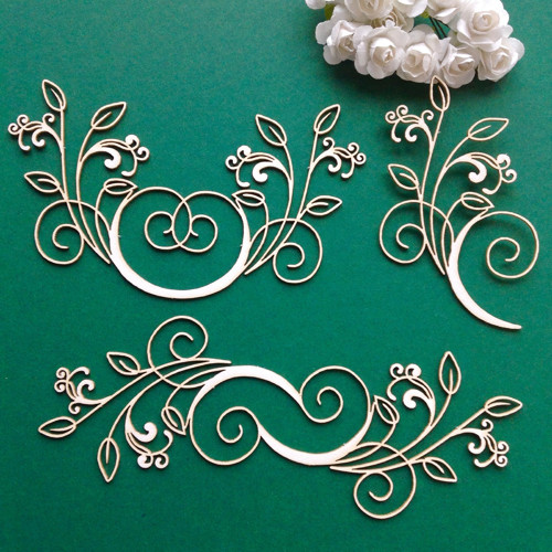 Dekorace velká ,3 ks , chipboard — foto 1