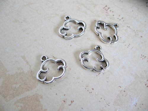 Přívěsek mráček starostříbro, 15x14mm, 4ks