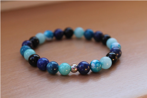 Dynamicky nestálý-AMAZONIT+ACHÁT+ONYX+LAPIS LAZULI — foto 1