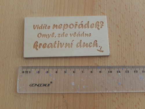 Kreativní duch - dřevěná cedulka