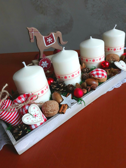 Přírodní adventní svícen — foto 1