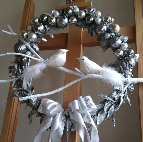 Velký adventní věnec s ptáčky — foto 1