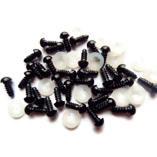Bezpečnostní oči černé 8 mm 2ks/5 párů