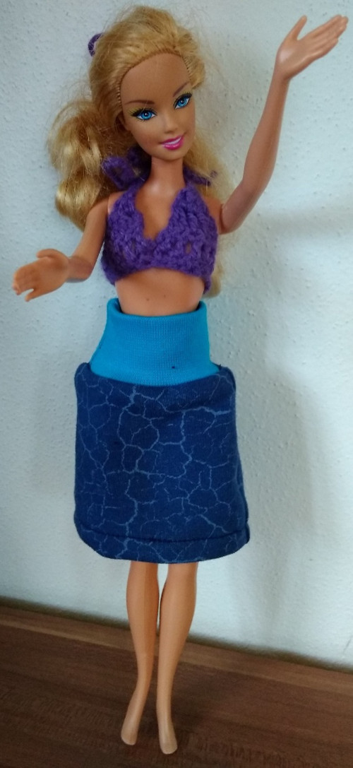 Sukně pro Barbie modrá obloha