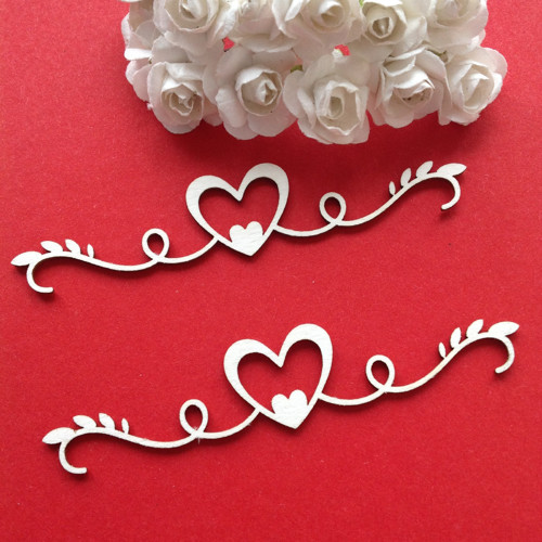 Dekorace 8,4 x 1,8 cm, 2 ks, chipboard — foto 1